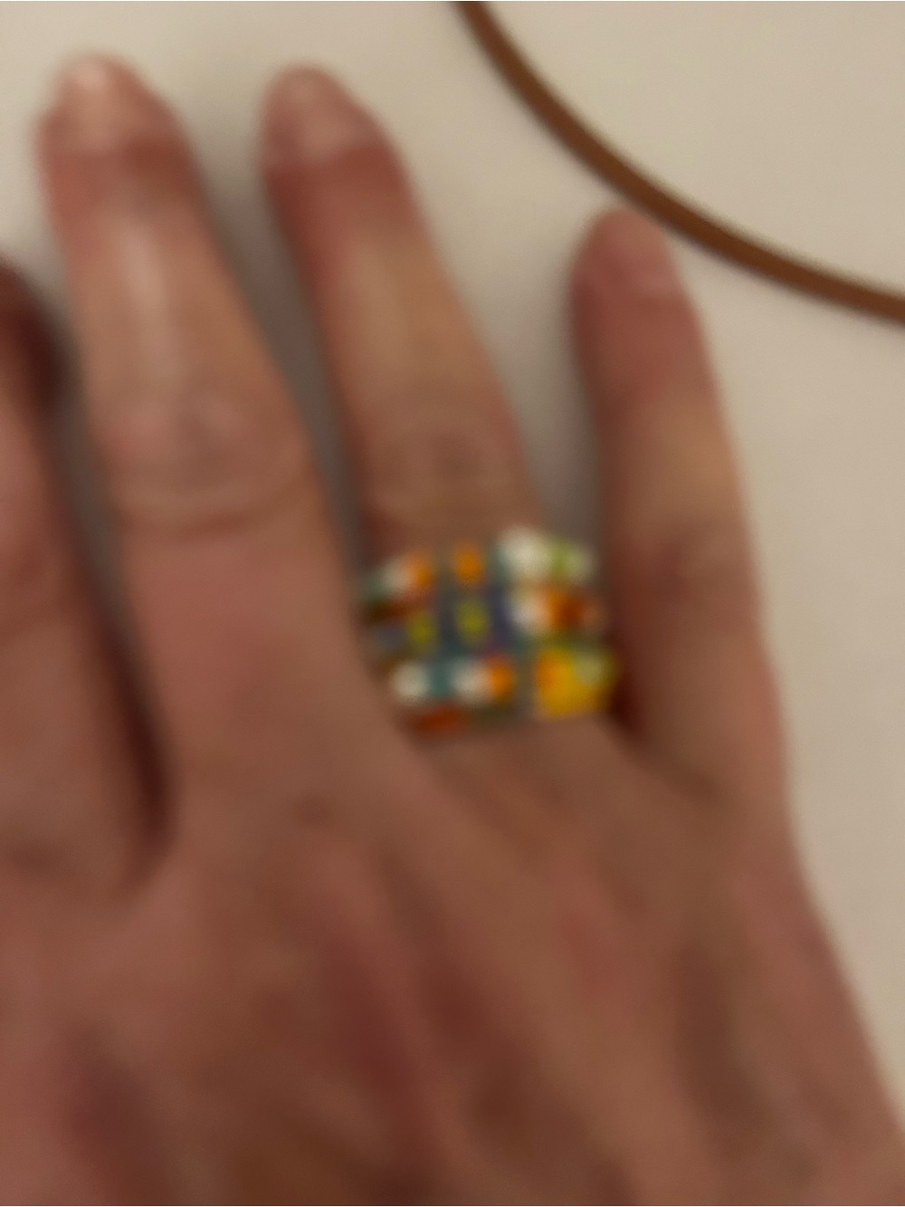 Roxanne Assoulin Multicolor Beaded Stretch Rings - Picture 2 of 4